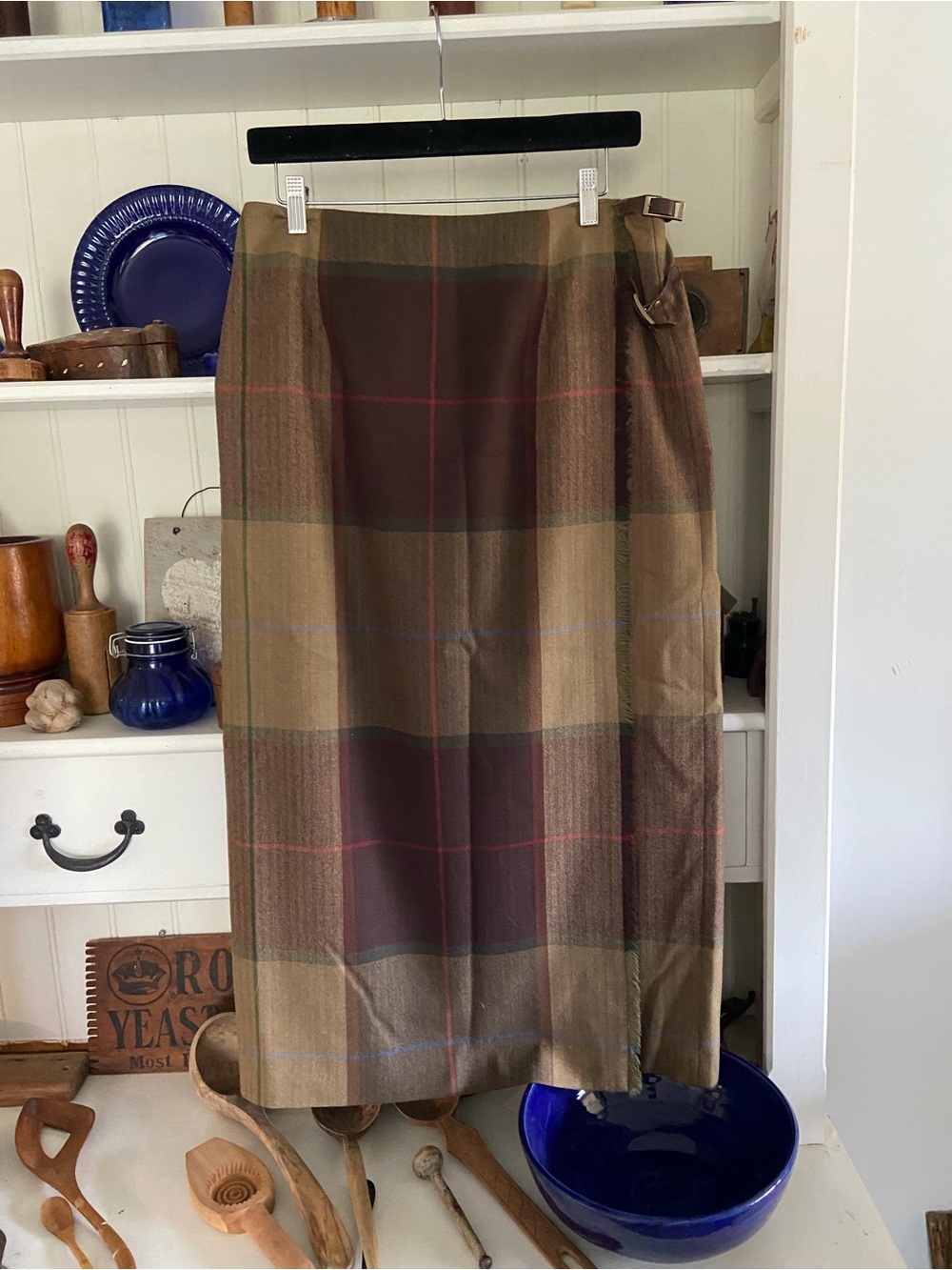 Talbots Brown Plaid Wrap Skirt - Classic Women’s Skirt